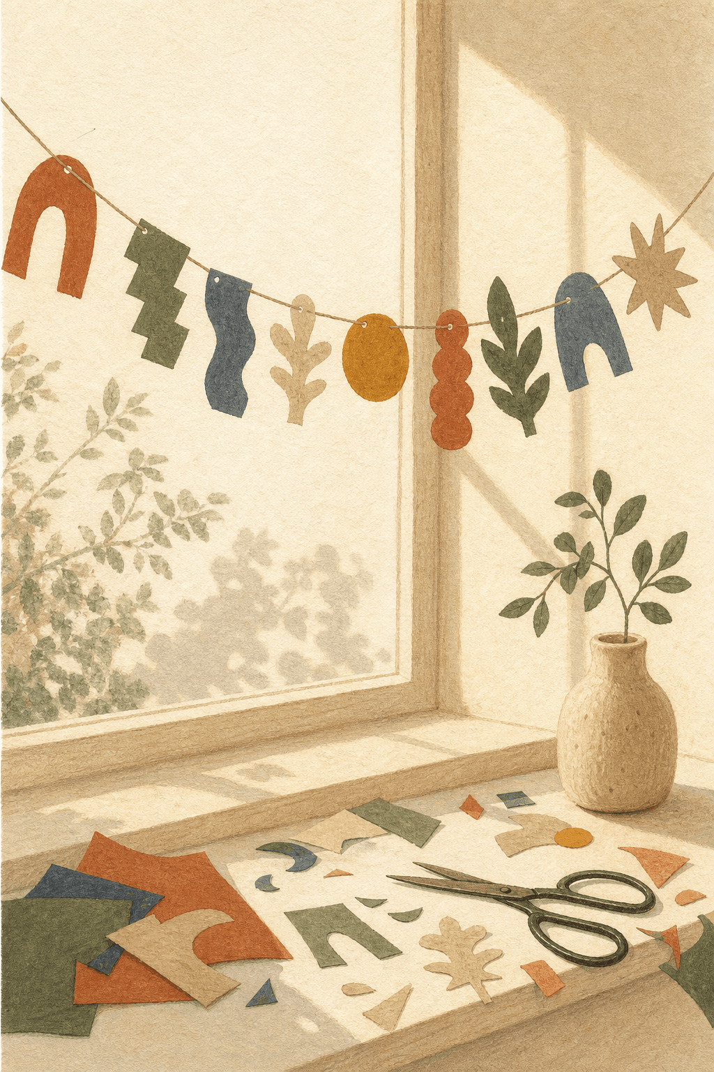 Cut-paper garland